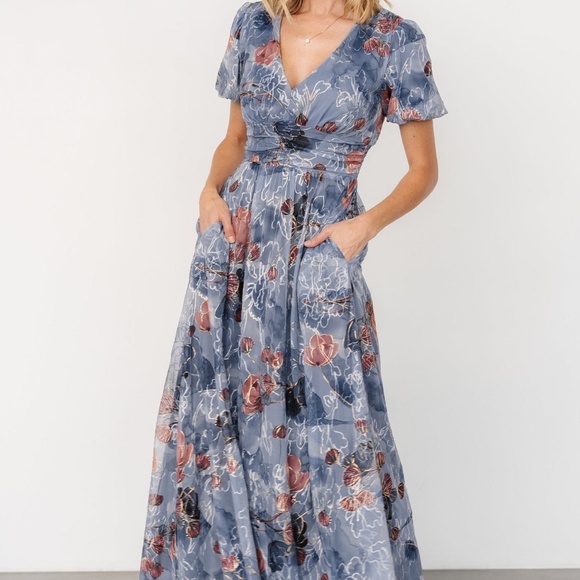 Baltic Born Ardley Maxi Dress | Slate Print Size XL (never worn) - Picture 1 of 6